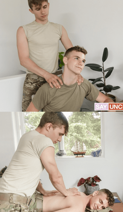 Troup Sex – Massage In The Barracks – Darron Bluu and Jack Waters